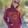Leichter Hoodie DIRK/DINA <span>in Bordeaux</span> – Bild 2