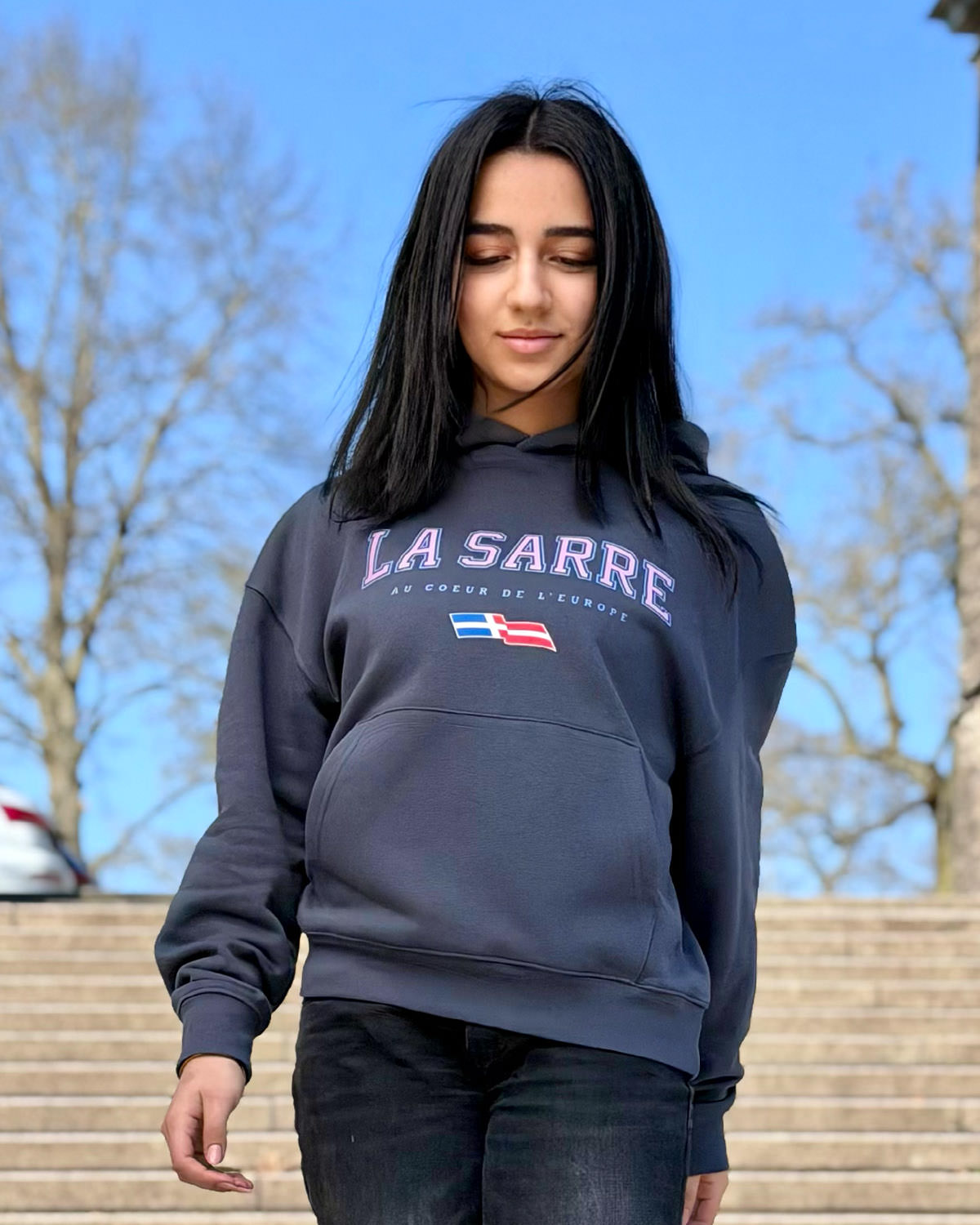 Oversized Hoodie JOHANNA <span>in Graphit V1</span> – Bild 2