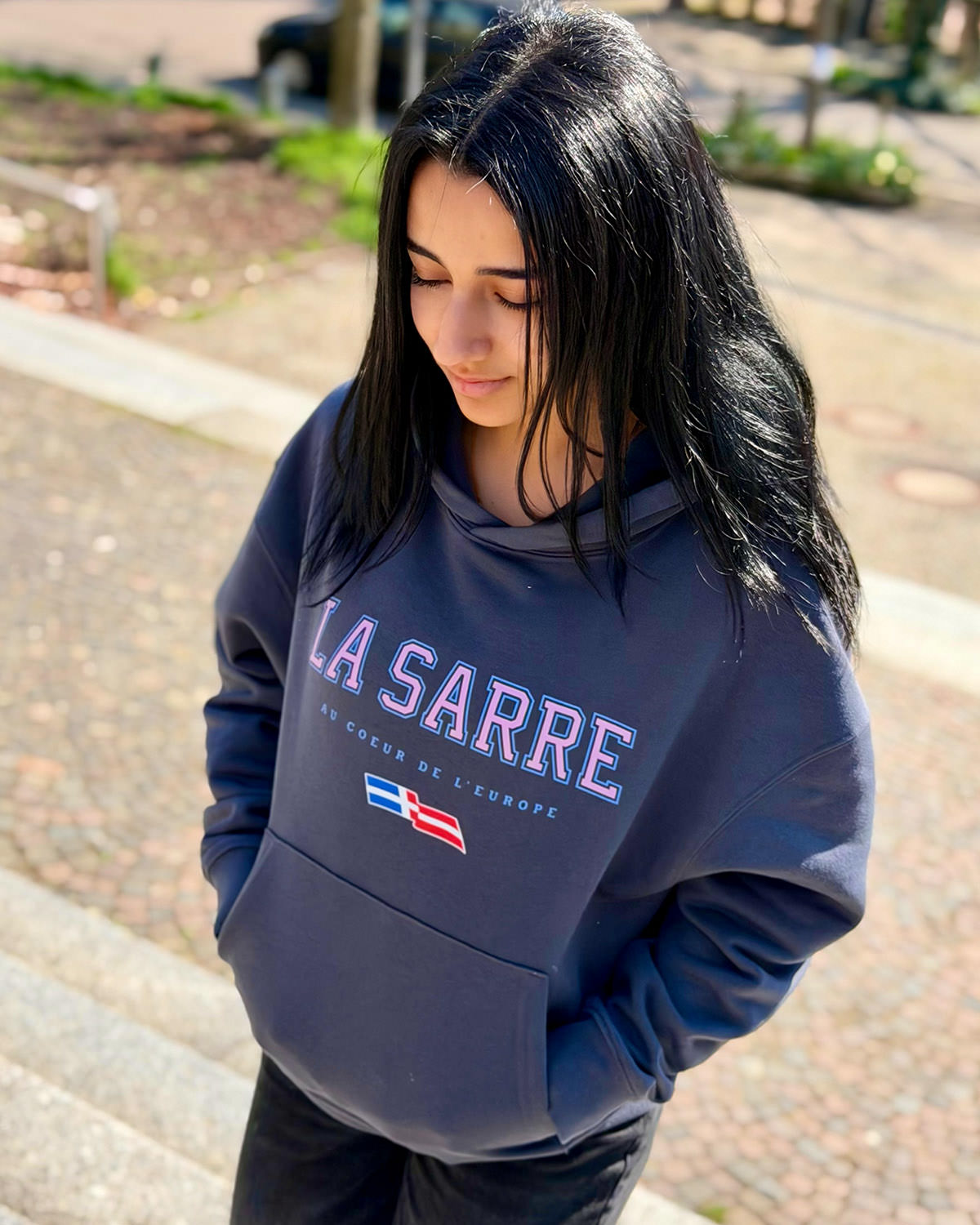 Oversized Hoodie JOHANNA <span>in Graphit V1</span> – Bild 3