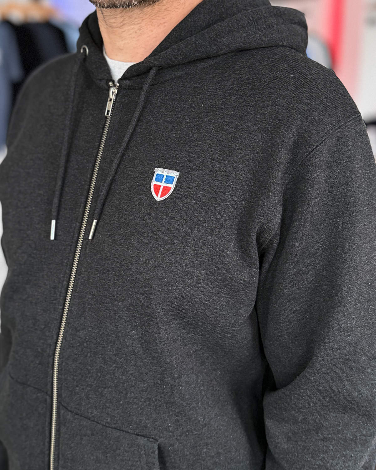 Zipper-Hoodie MATTHIAS <span>in Lava</span> – Bild 5
