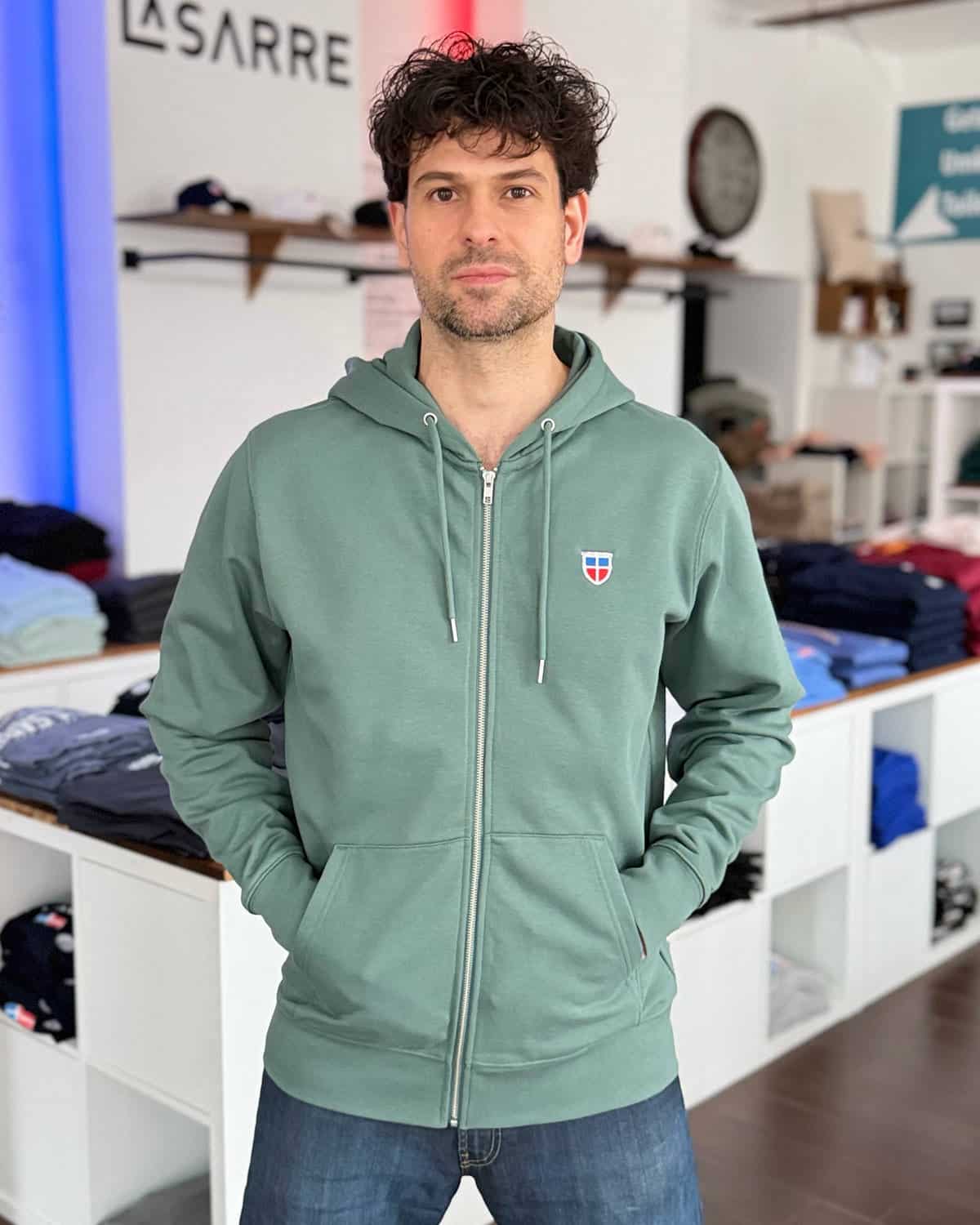 Zipper-Hoodie MATTHIAS <span>in Romarin</span>