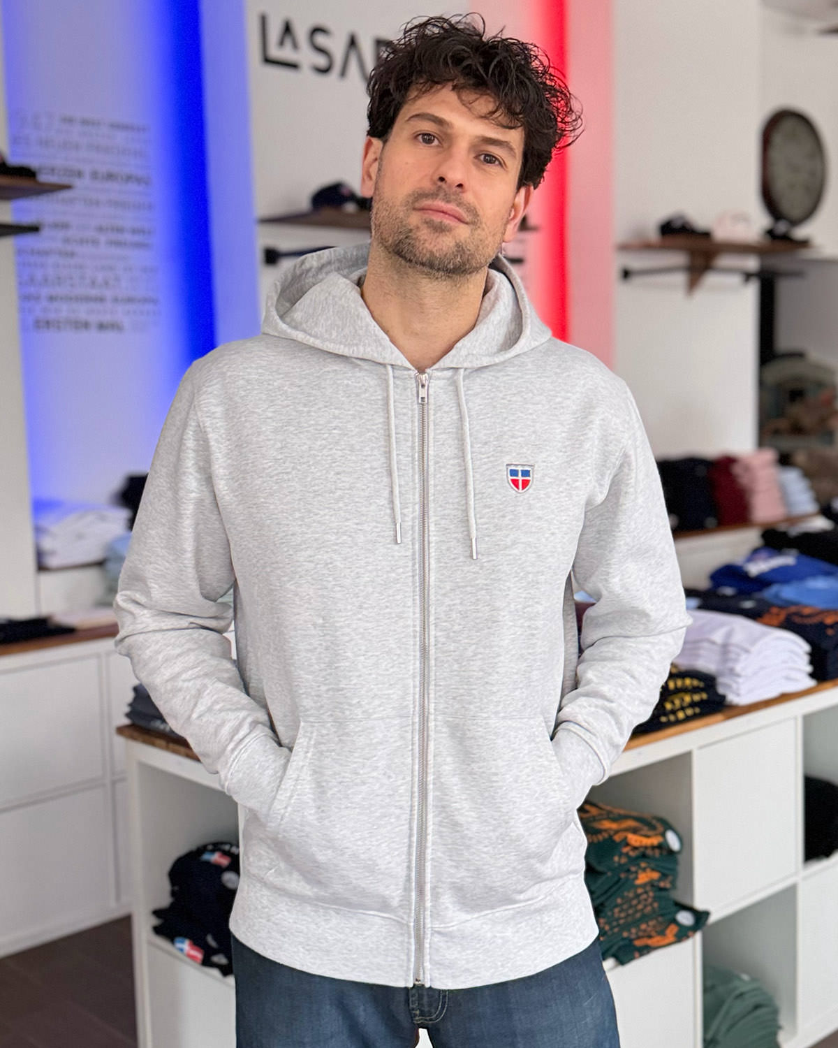 Zipper-Hoodie MATTHIAS <span>in Nuage</span> – Bild 9