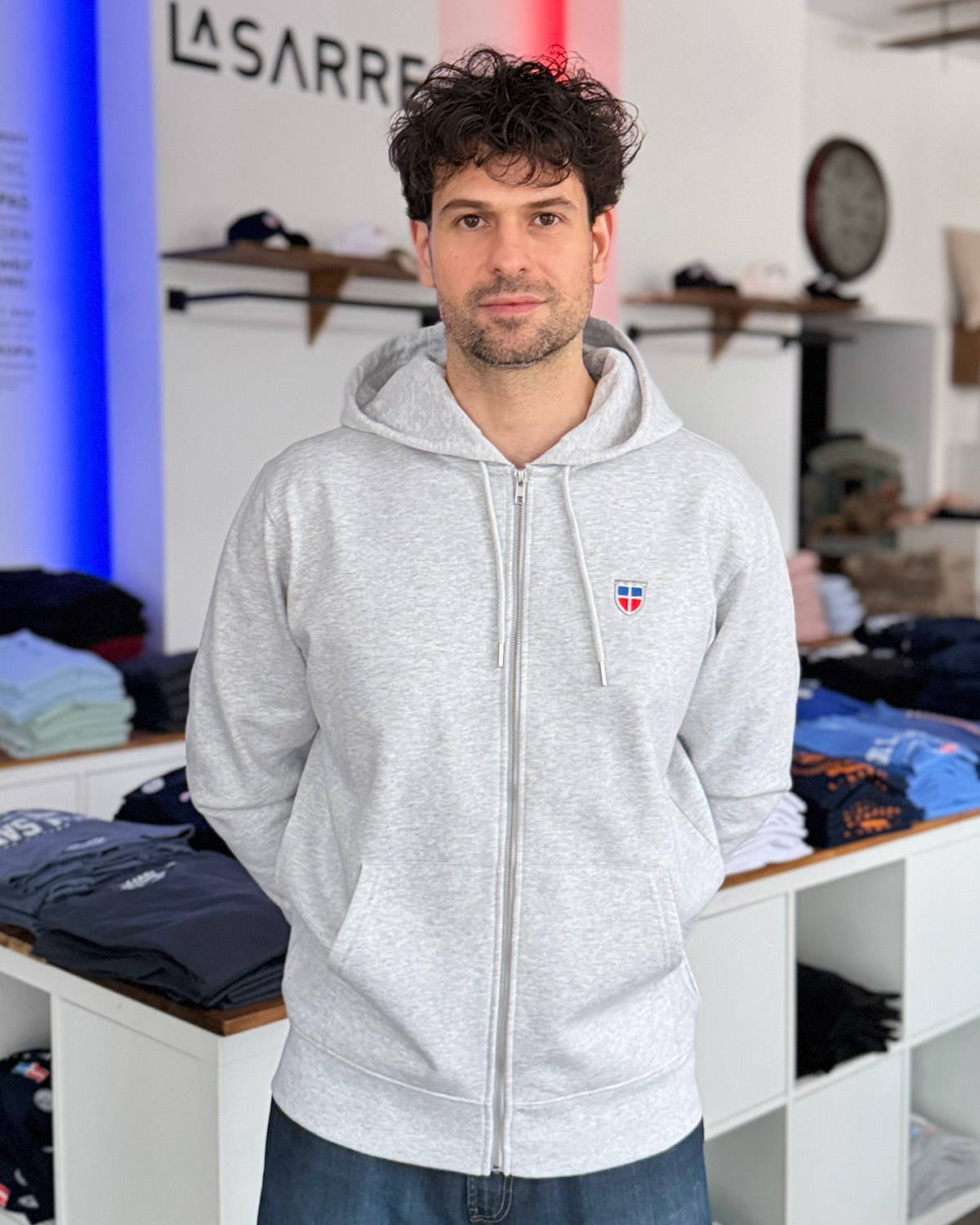 Zipper-Hoodie MATTHIAS <span>in Nuage</span>