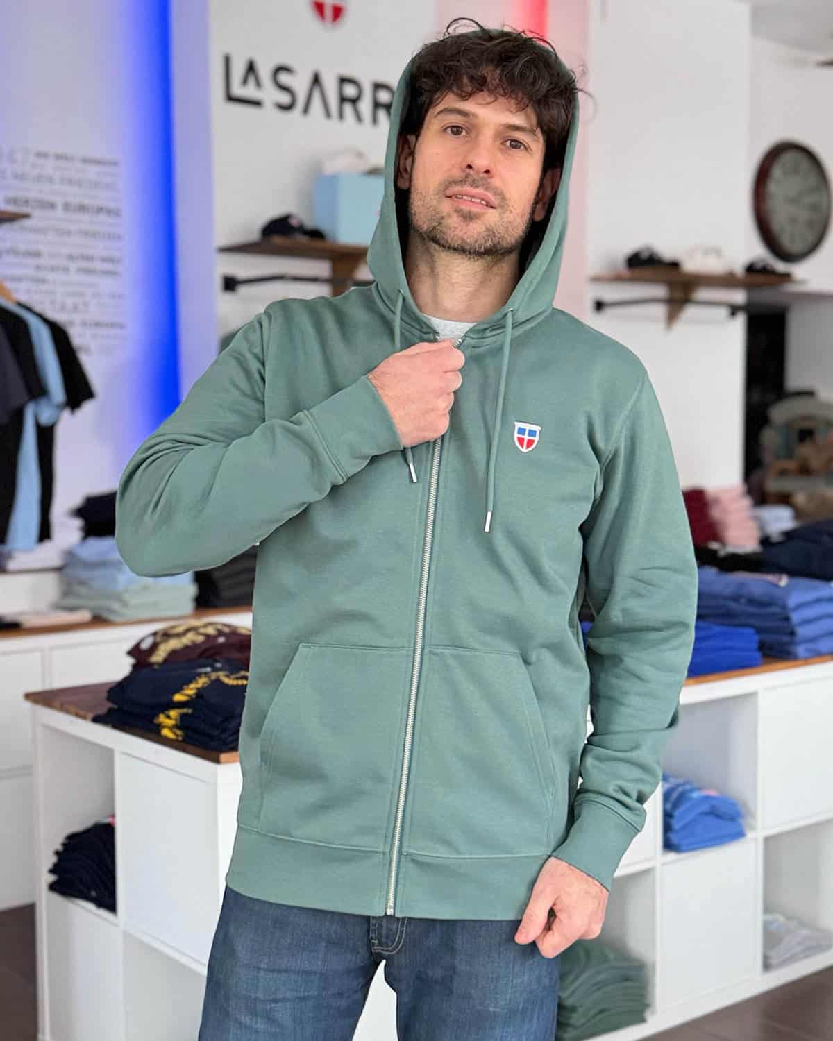 Zipper-Hoodie MATTHIAS <span>in Romarin</span> – Bild 2