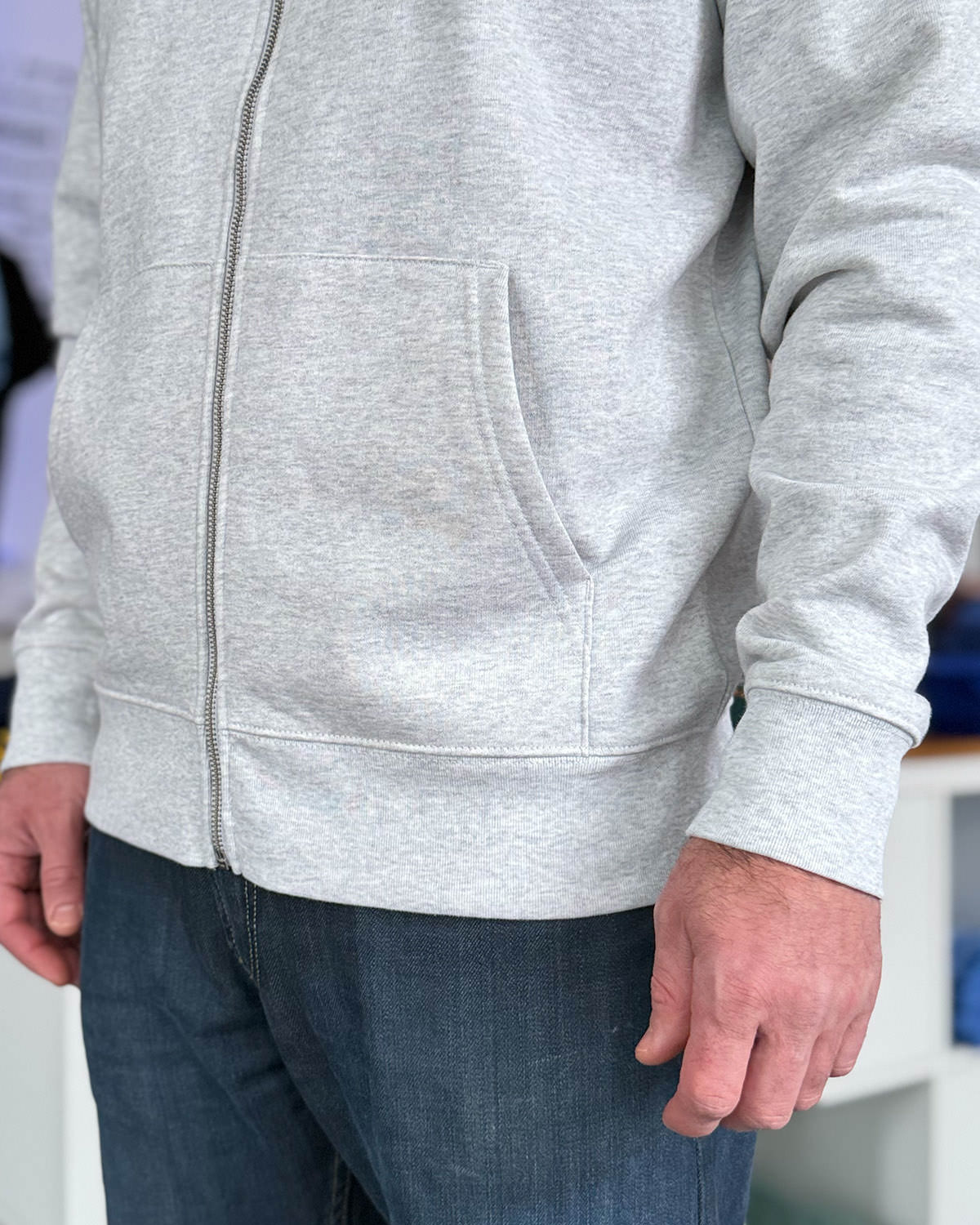 Zipper-Hoodie MATTHIAS <span>in Nuage</span> – Bild 4