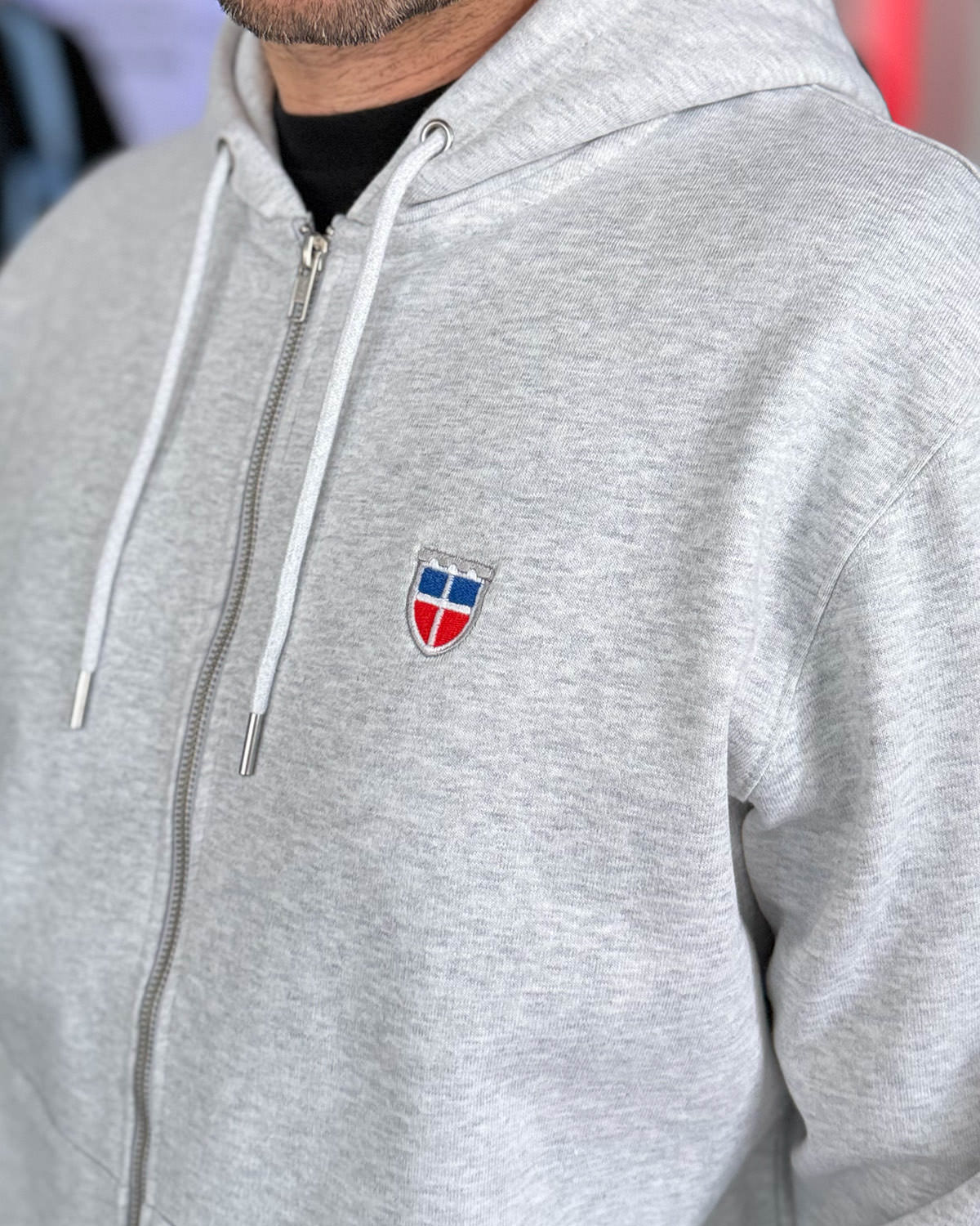 Zipper-Hoodie MATTHIAS <span>in Nuage</span> – Bild 3