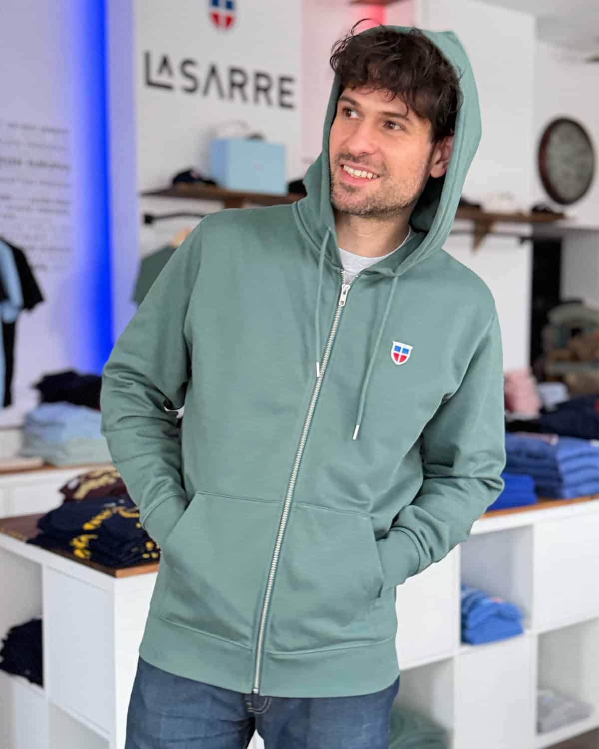 Zipper-Hoodie MATTHIAS <span>in Romarin</span> – Bild 7