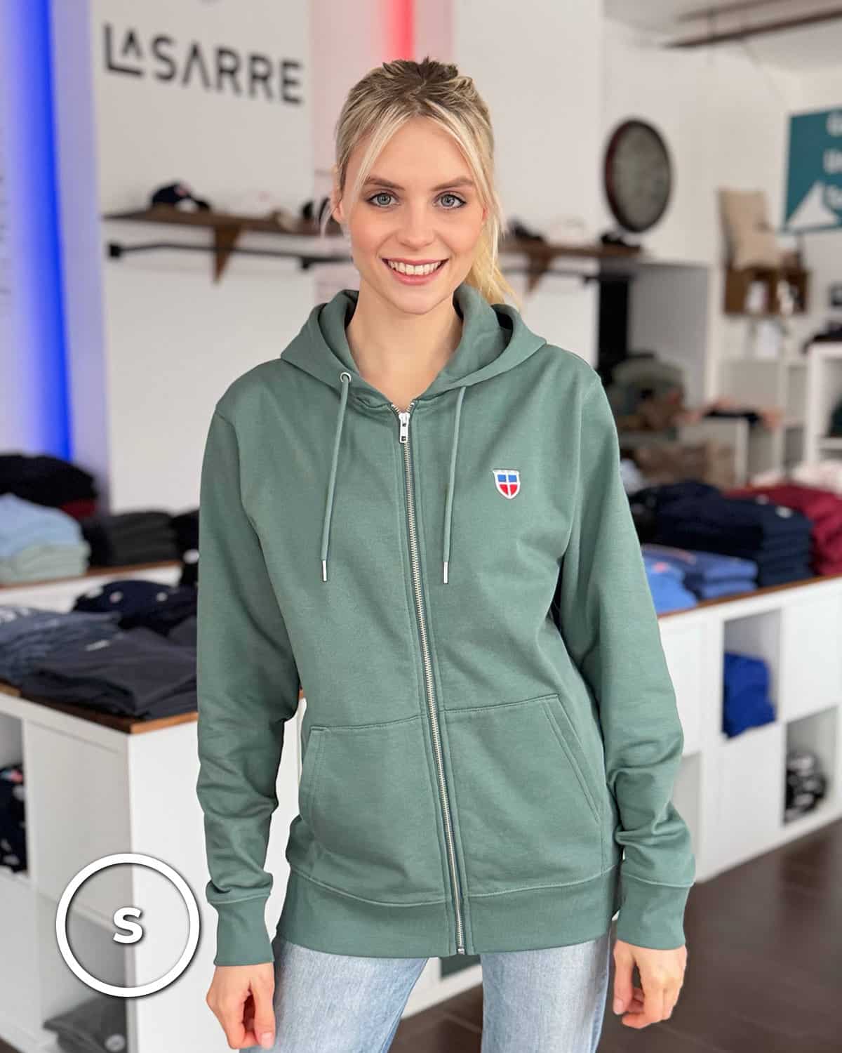 Zipper-Hoodie MELISSA <span>in Romarin</span> – Bild 11