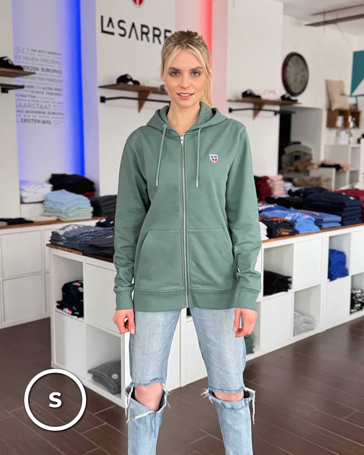 Zipper-Hoodie MELISSA <span>in Romarin</span> – Bild 5