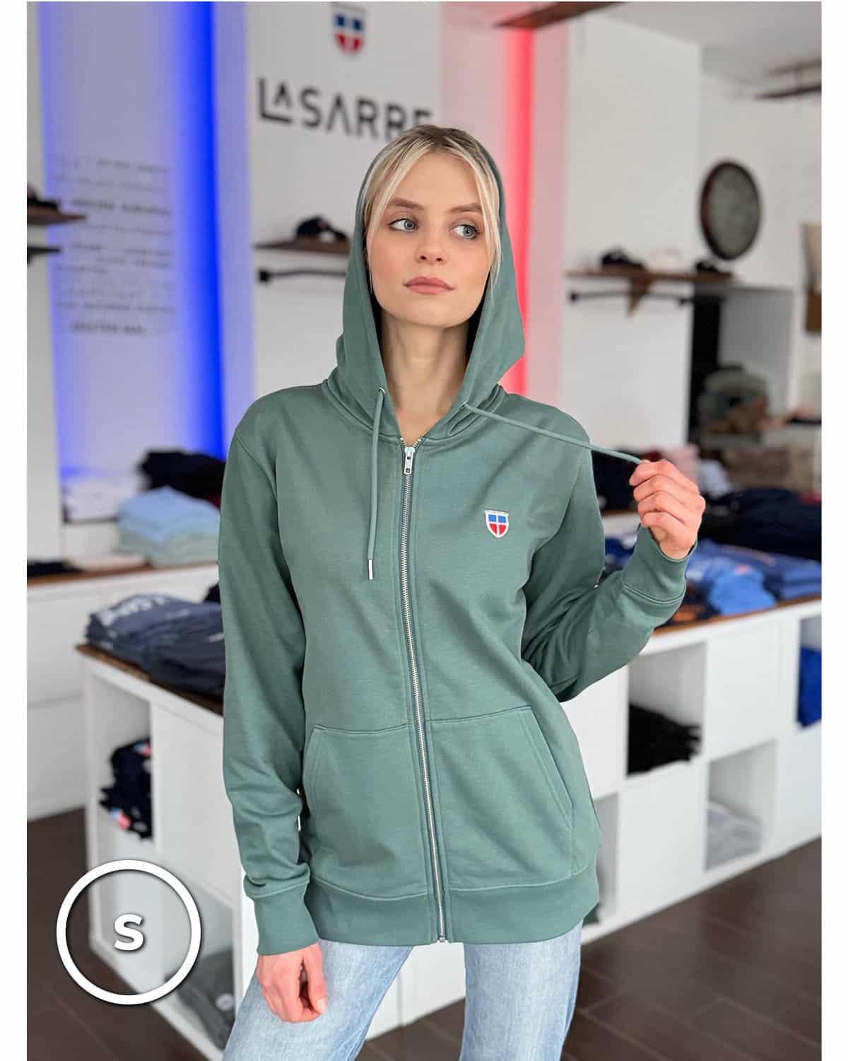 Zipper-Hoodie MELISSA <span>in Romarin</span> – Bild 9