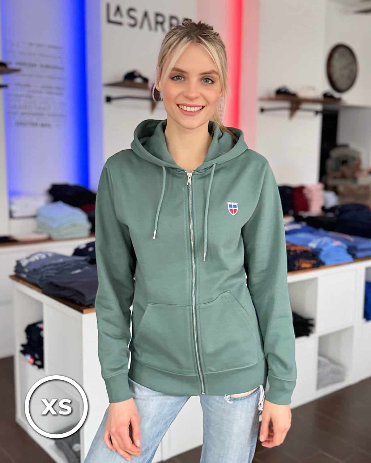 Zipper-Hoodie MELISSA <span>in Romarin</span> – Bild 10