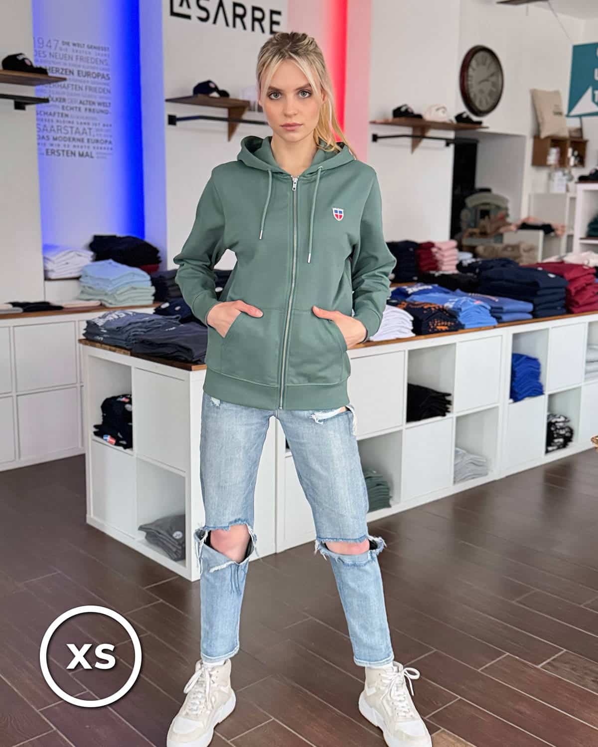 Zipper-Hoodie MELISSA <span>in Romarin</span> – Bild 4