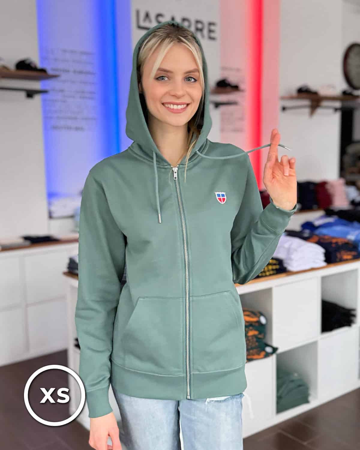 Zipper-Hoodie MELISSA <span>in Romarin</span> – Bild 8