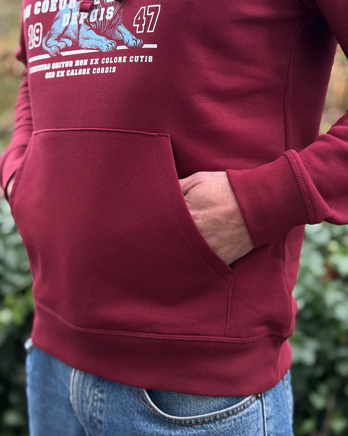 Hoodie SASCHA <span>in Bordeaux</span> – Bild 6