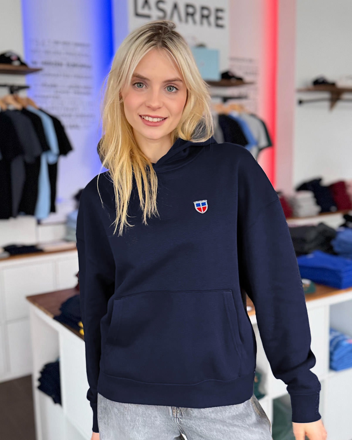 Oversized Hoodie DENISE <span>in Navy</span>