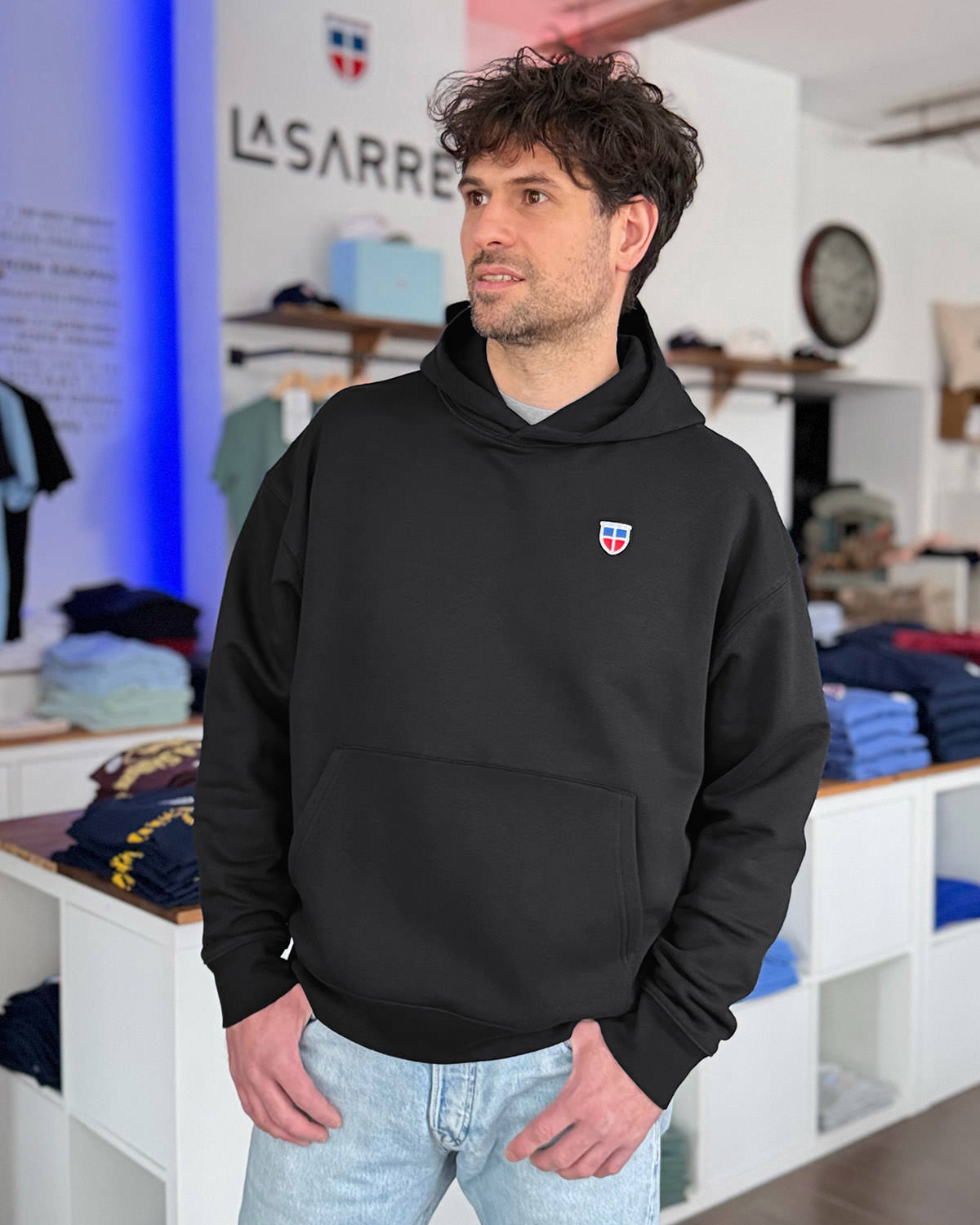 Oversized Hoodie DENNIS <span>in Schwarz</span> – Bild 3