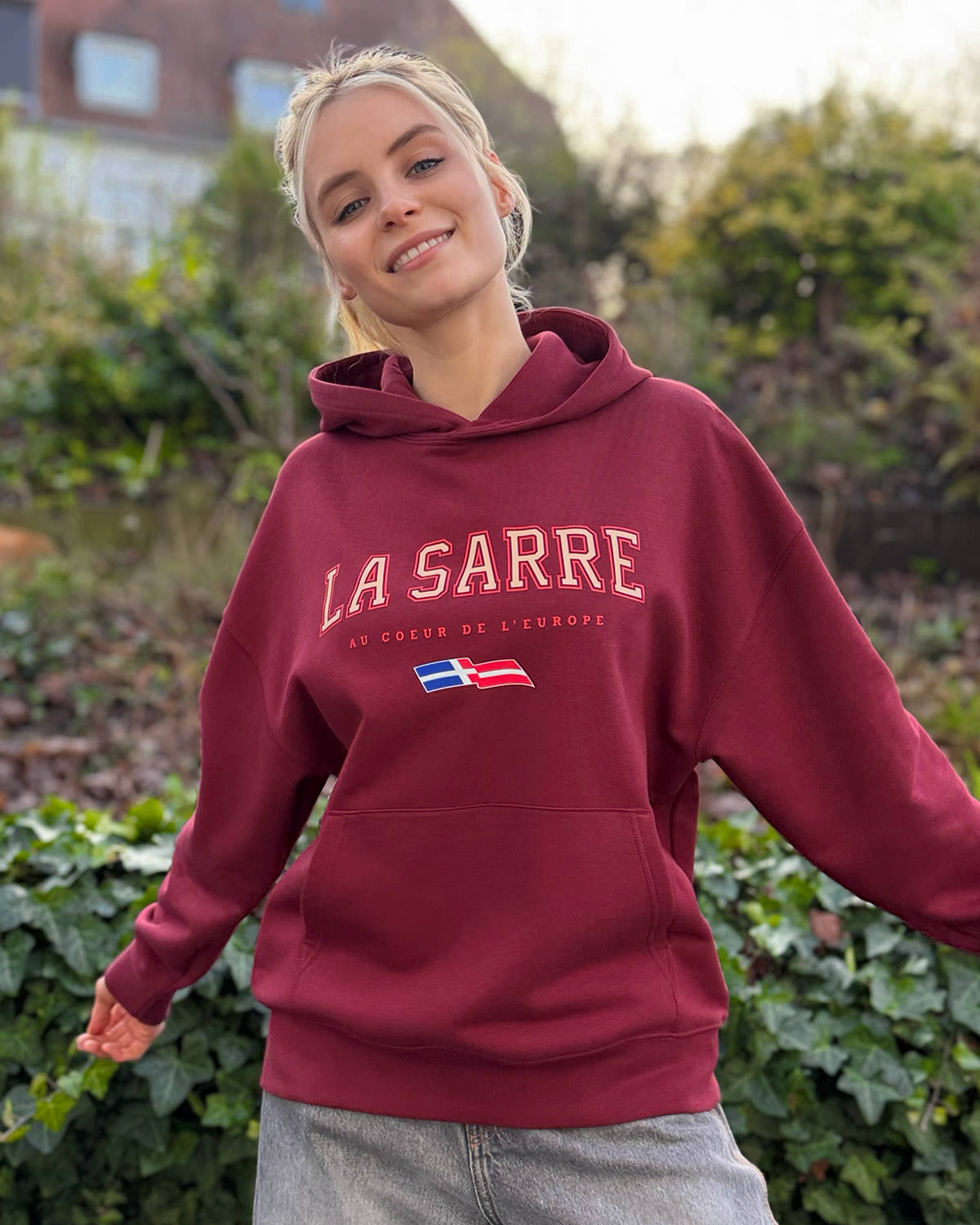 Oversized Hoodie JOHANNA <span>in Bordeaux V1</span> – Bild 8