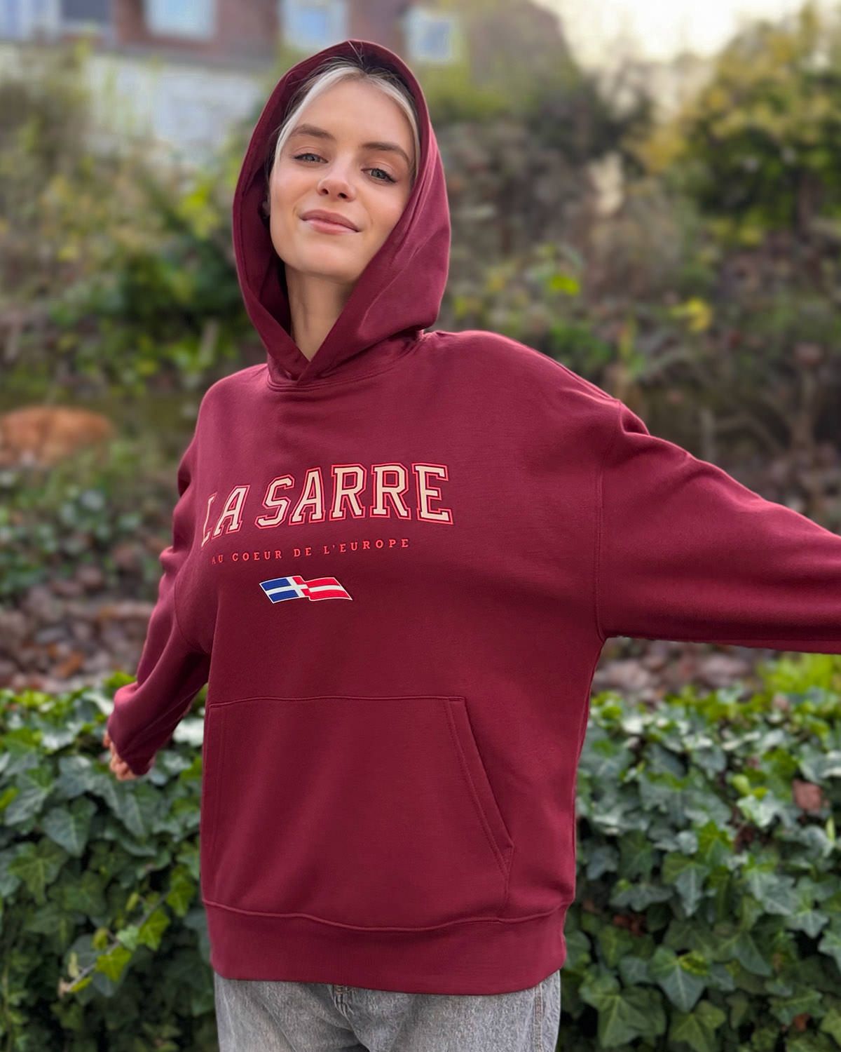 Oversized Hoodie JOHANNA <span>in Bordeaux V1</span> – Bild 6