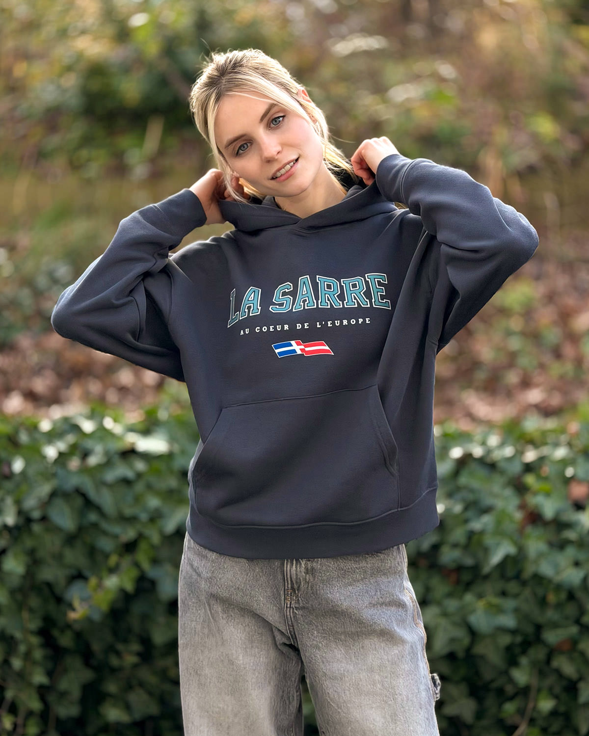 Oversized Hoodie JOHANNA <span>in Graphit V4</span>