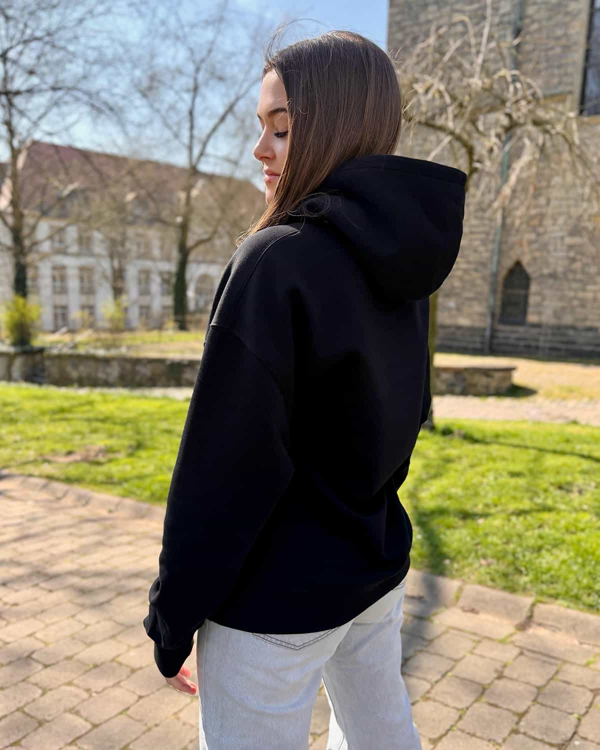 Oversized Hoodie JOHANNA <span>in Schwarz V1</span> – Bild 3