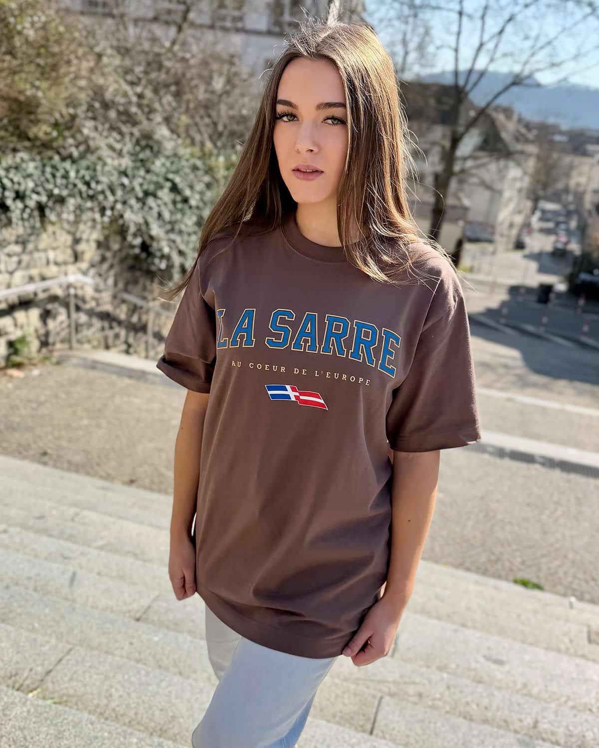 Oversized T-Shirt SYLVIA <span>in Mocca V3</span>