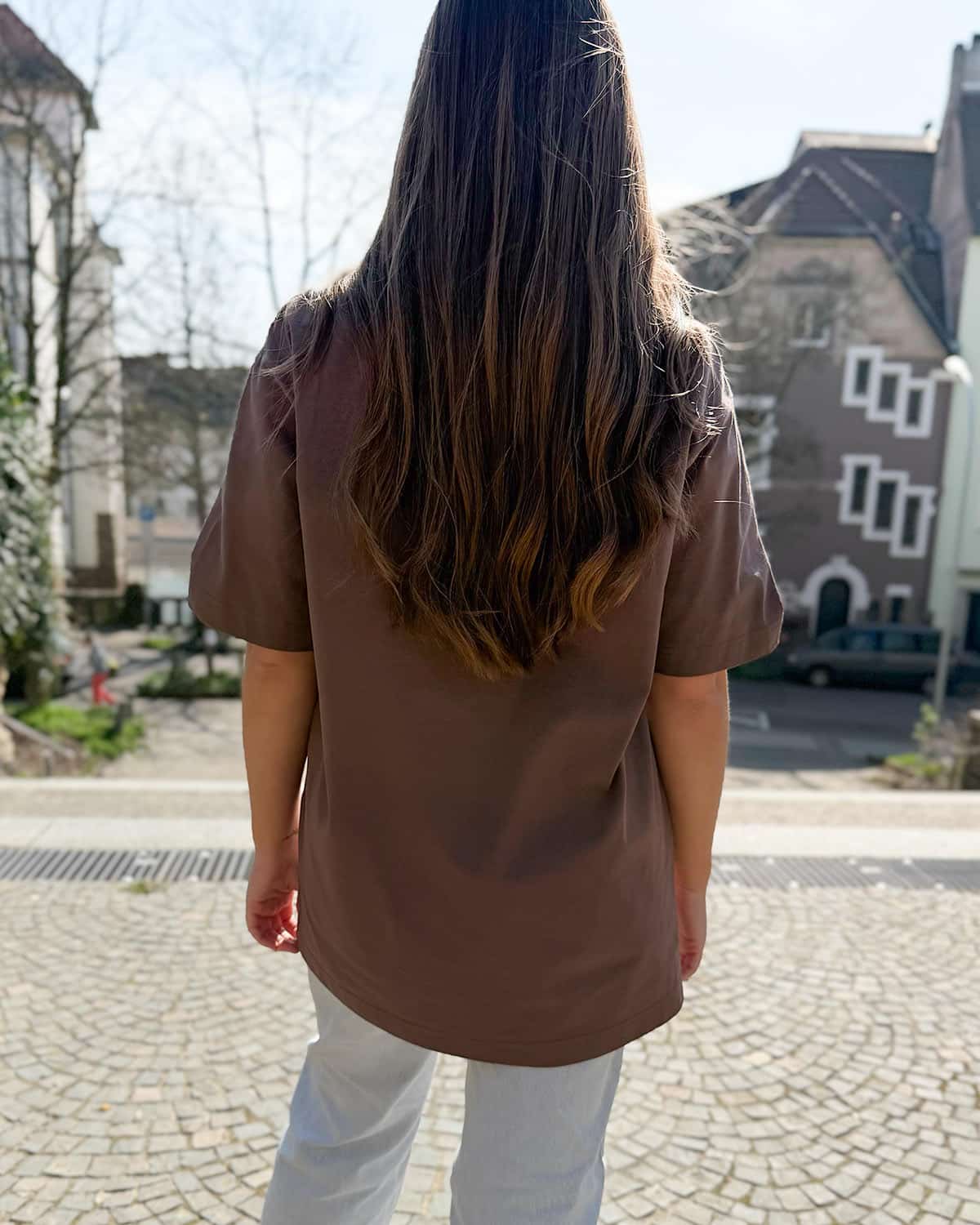 Oversized T-Shirt SYLVIA <span>in Mocca V3</span> – Bild 6