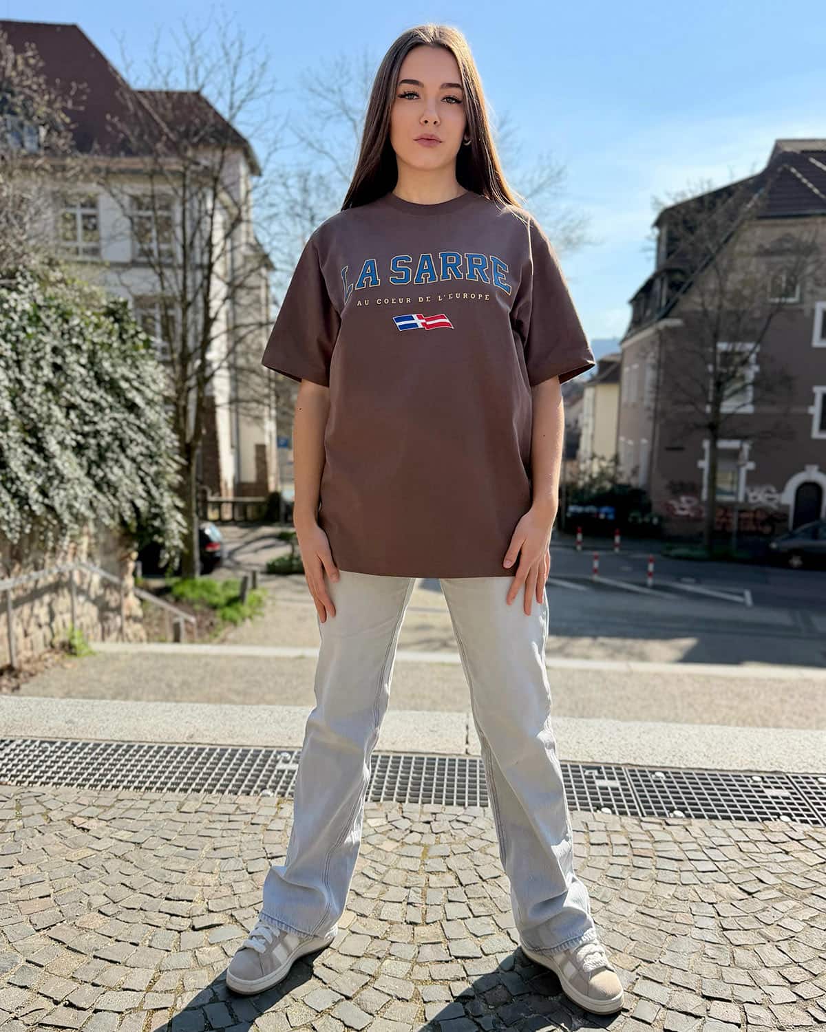 Oversized T-Shirt SYLVIA <span>in Mocca V3</span> – Bild 3