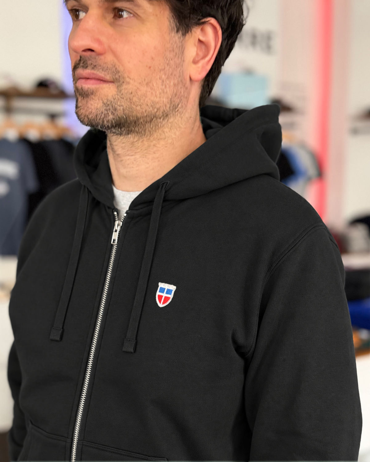 Zipper-Hoodie MARCUS/MARINA <span>in Schwarz</span> – Bild 3