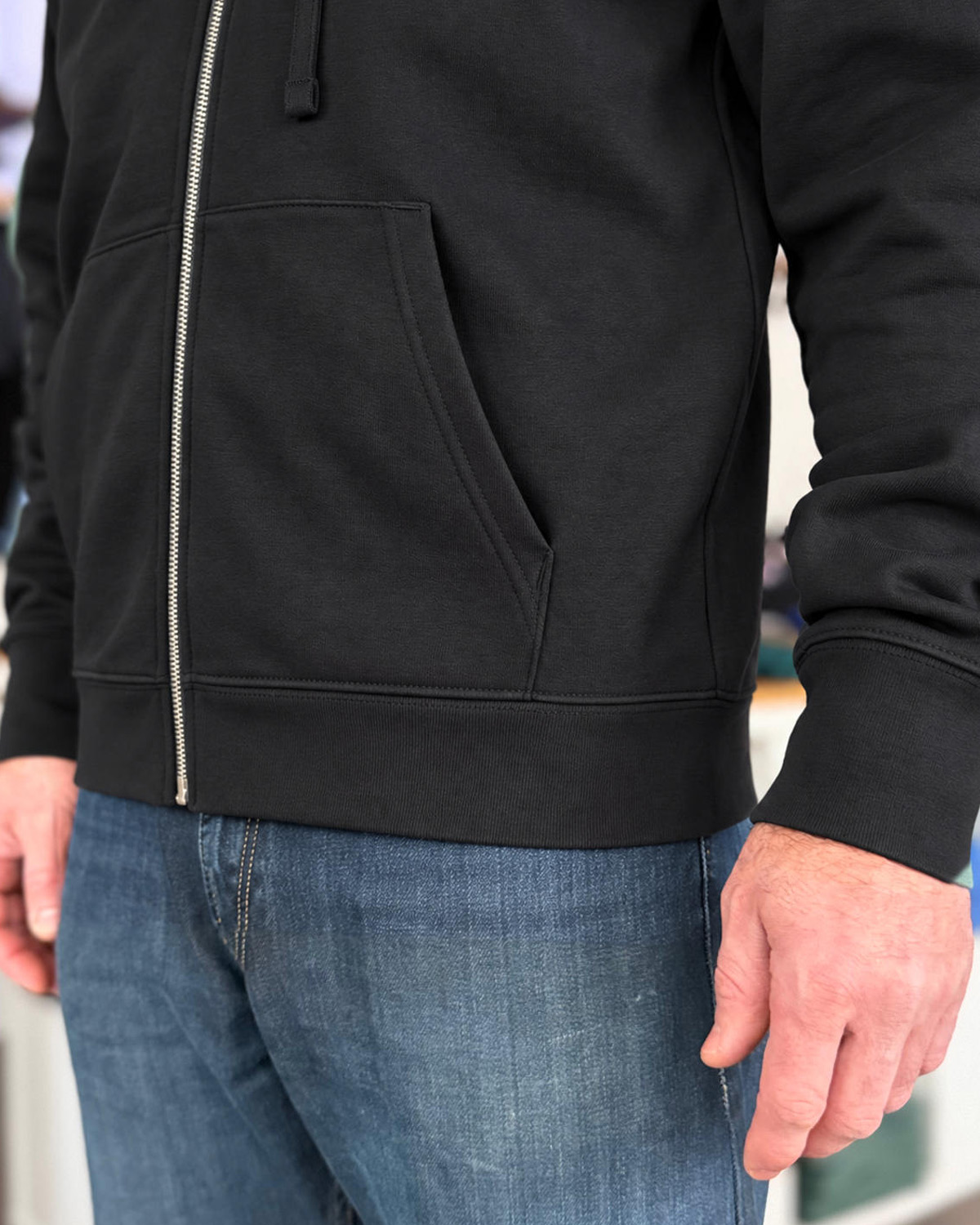 Zipper-Hoodie MARCUS/MARINA <span>in Schwarz</span> – Bild 6
