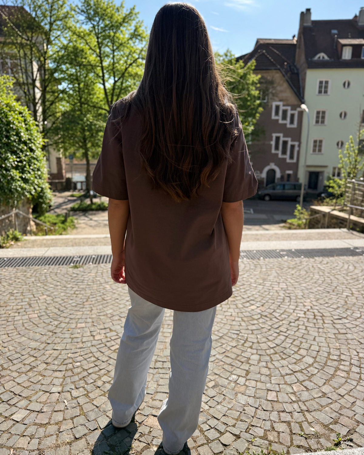 Oversized T-Shirt SANDRO/SYLVIA <span>in Mocca V1</span> – Bild 5