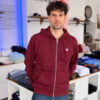 Zipper-Hoodie MARCUS/MARINA <span>in Bordeaux</span> – Bild 2