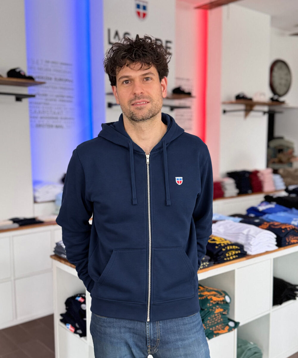 Zipper-Hoodie MARCUS/MARINA <span>in Navy</span>