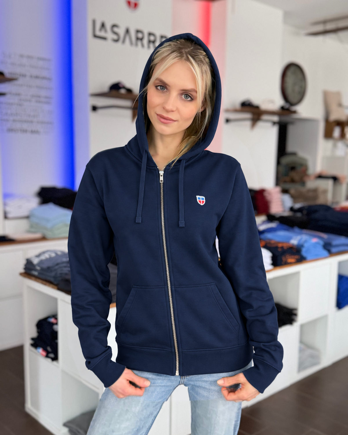 Zipper-Hoodie MARCUS/MARINA <span>in Navy</span> – Bild 7